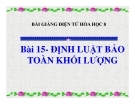 Slide bài Định luật bảo toàn khối lượng - Hóa 8 - GV.Phan V.An