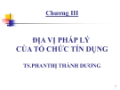 Bài giảng Pháp luật ngân hàng: Chương 3 - TS. Phan Thị Thành Dương