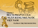 Bài giảng Pháp luật ngân hàng: Chương 2 - TS. Phan Thị Thành Dương