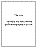 Tiểu luận:Thực trạng hoạt động nhượng quyền thương mại tại Việt Nam