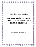 SKKN: Phương pháp dạy môn Lịch sử lớp 5 theo hướng tích cực - GV.N.H.Tú