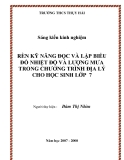 SKKN: Rèn luyện kỹ năng đọc và lập biểu đồ nhiệt độ và lượng mưa cho HS lớp 7 - GV.Đ.T.Nhàn