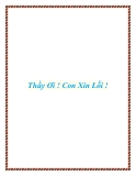 Thầy Ơi ! Con Xin Lỗi !