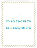 Xin Lỗi Cậu! Tớ Chỉ Là ... Thằng Mê Trai