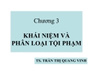 Bài giảng Khái niệm và phân loại tội phạm - TS. Trần Thị Quang Vinh