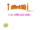 Bài giảng Các đới khí hậu - Tự nhiên xã hội 3- GV. N.T.Sỹ