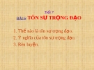 Bài giảng GDCD 7 bài 6: Tôn sư trọng đạo