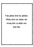 Phân tích các nhân vật trong bài vợ nhặt của kim lân