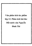 Văn phân tích tác phẩm lớp 12 bài thơ Đất nước của Nguyễn Đình Chiểu 