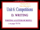 Bài giảng Tiếng Anh 11 Unit 6: Competitions
