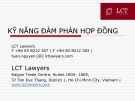 Bài giảng Kỹ năng đàm phán hợp đồng