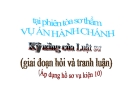 Bài giảng Kỹ năng của luật sư tại phiên toà hình sự sơ thẩm vụ án hành chánh