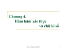 Bài giảng Lý thuyết thông tin trong các hệ mật: Chương 4 - Hoàng Thu Phương