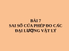 Bài giảng Sai số của phép đo các đại lượng vật lí - Vật lý 10 - GV. L.N.Trinh