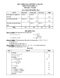 Đề kiểm tra 1 tiết Toán 11 - Chương V Đại số