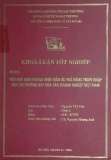 Khóa luận tốt nghiệp: Văn hóa kinh doanh Nhật Bản và khả năng thâm nhập vào thị trường này của các doanh nghiệp Việt Nam