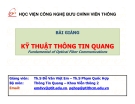 Bài giảng Kỹ thuật thông tin quang: Chương 2 - Học viện CN Bưu chính Viễn thông