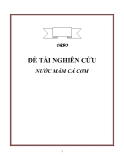 Đề tài nghiên cứu: Nước mắm cá cơm