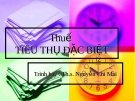 Bài giảng Thuế tiêu thụ đặc biệt - ThS. Nguyễn Chi Mai