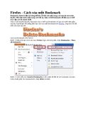 Firefox - Cách xóa một Bookmark