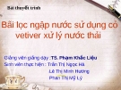 Bài thuyết trình: Bãi lọc ngập nước sử dụng cỏ Vetiver xử lý nước thải