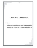 SKKN: Tuyển chọn và xây dựng hệ thống bài tập bồi dưỡng học sinh giỏi Hoá học lớp 9 trường trung học cơ sở