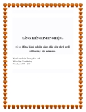 SKKN: Một số kinh nghiệm giúp cháu sớm thích nghi với trường, lớp mầm non (2013-2014)