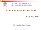 Bài giảng Tài chính quốc tế: Chương 4 - ThS. Phan Thị Thanh Hương