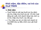 Bài giảng Khái niệm, đặc điểm, vai trò của thuế thu nhập doanh nghiệp