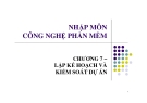 Bài giảng Nhập môn công nghệ phần mềm: Chương 7 -  GV. Trương Minh Thái