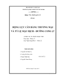 Tiểu luận: Động lực cân bằng thương mại và tỷ lệ mậu dịch - đường cong j?