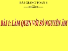 Bài giảng Số học 6 chương 2 bài 1: Làm quen với số nguyên âm