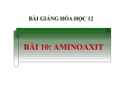 Bài giảng Hóa học 12 bài 10: Amino axit