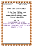 SKKN: Lồng ghép nội dung giáo dục tấm gương đạo đức Hồ Chí Minh trong việc dạy trẻ mẫu giáo 5 - 6 tuổi
