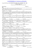 Đề thi thử ĐH lần 1 Hóa khối A, B (2013-2014) – THPT Hồng Lĩnh – Mã đề 132 (Kèm Đ.án)