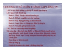 Bài giảng Kế toán công ty: Chương 2