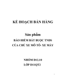 Kế hoạch bán hàng sản phẩm bảo hiểm bắt buộc TNDS của chủ xe mô tô - xe máy