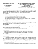 Kỳ thi chọn HSG cấp tỉnh Sinh 11 (2012 - 2013) - Sở GD&ĐT Quảng Bình - (Kèm Đ.án)