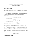 Đề thi thử Đại học, Cao đẳng Toán 2012 đề 51 (Kèm đáp án)