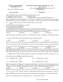 Đề thi thử ĐH môn Vật lí - THPT Tứ Kỳ lần 1 (2011-2012) đề 686