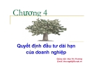Bài giảng Quản trị tài chính doanh nghiệp: Chương 4 - GV. Đào Thị Thương