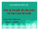 Tiểu luận: Các lý thuyết về cấu trúc kỳ hạn của lãi suất