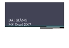 Bài giảng MS Excel 2007