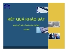 Tiểu luận: Kết quả khảo sát mức độ hài lòng của CBCNV