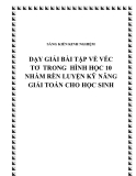 SKKN: Dạy giải bài tập về véc tơ  trong  Hình học 10 nhằm rèn luyện kỹ năng giải toán cho học sinh