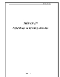 Tiểu luận: Nghệ thuật và kỹ năng lãnh đạo