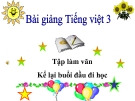 Slide bài Tập làm văn: Kể lại buổi đầu em đi học - Tiếng việt 3 - GV.N.Tấn Tài