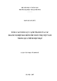 Luận văn thạc sĩ kinh tế: Nâng cao năng lực cạnh tranh của các doanh nghiệp bảo hiểm phi nhân thọ Việt Nam trong quá trình hội nhập