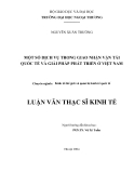 Luận văn thạc sĩ kinh tế: Một số dịch vụ trong giao nhận vận tải quốc tế và giải pháp phát triển ở Việt Nam