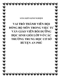 SKKN: Vai trò thành viên hội đồng bộ môn trong việc tư vấn giáo viên bồi dưỡng học sinh giỏi lớp 9 ở các trường Trung học Cơ sở huyện An Phú